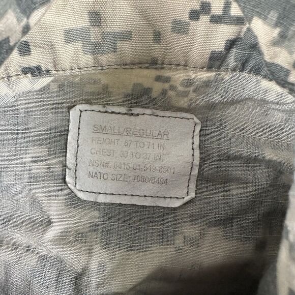 US Military ACU Army Combat‎ Uniform Coat UCP Digital Camo Ripstop Small Reg - Picture 6 of 16